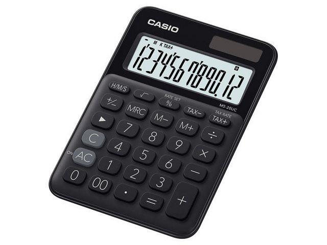 159809 Casio MS-20UC-BK Bordregner CASIO MS-20UC Sort Kalkulator | Lommeregner
