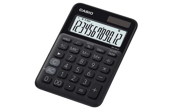 159809 Casio MS-20UC-BK Bordregner CASIO MS-20UC Sort Kalkulator | Lommeregner