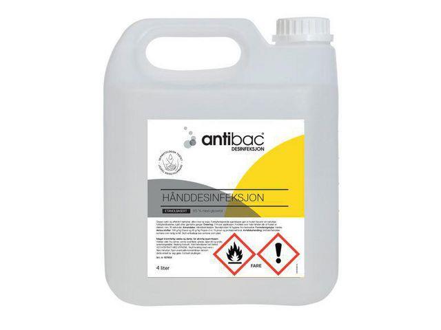 215448 Antibac 601608 H&#229;nddesinfeksjon ANTIBAC 85% 4 liter Antibac p&#229; 4 liter kanne til dispensere
