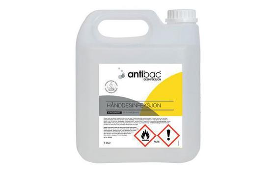 215448 Antibac 601608 H&#229;nddesinfeksjon ANTIBAC 85% 4 liter Antibac p&#229; 4 liter kanne til dispensere