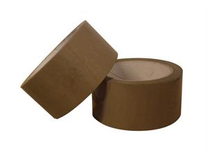 Pakketape PP Solvent, 50mm x 66m, Brun 28my | Emballasjetape 