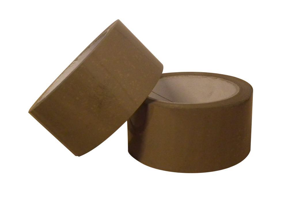 9425025   Pakketape PP Solvent, 50mm x 66m, Brun 28my | Emballasjetape