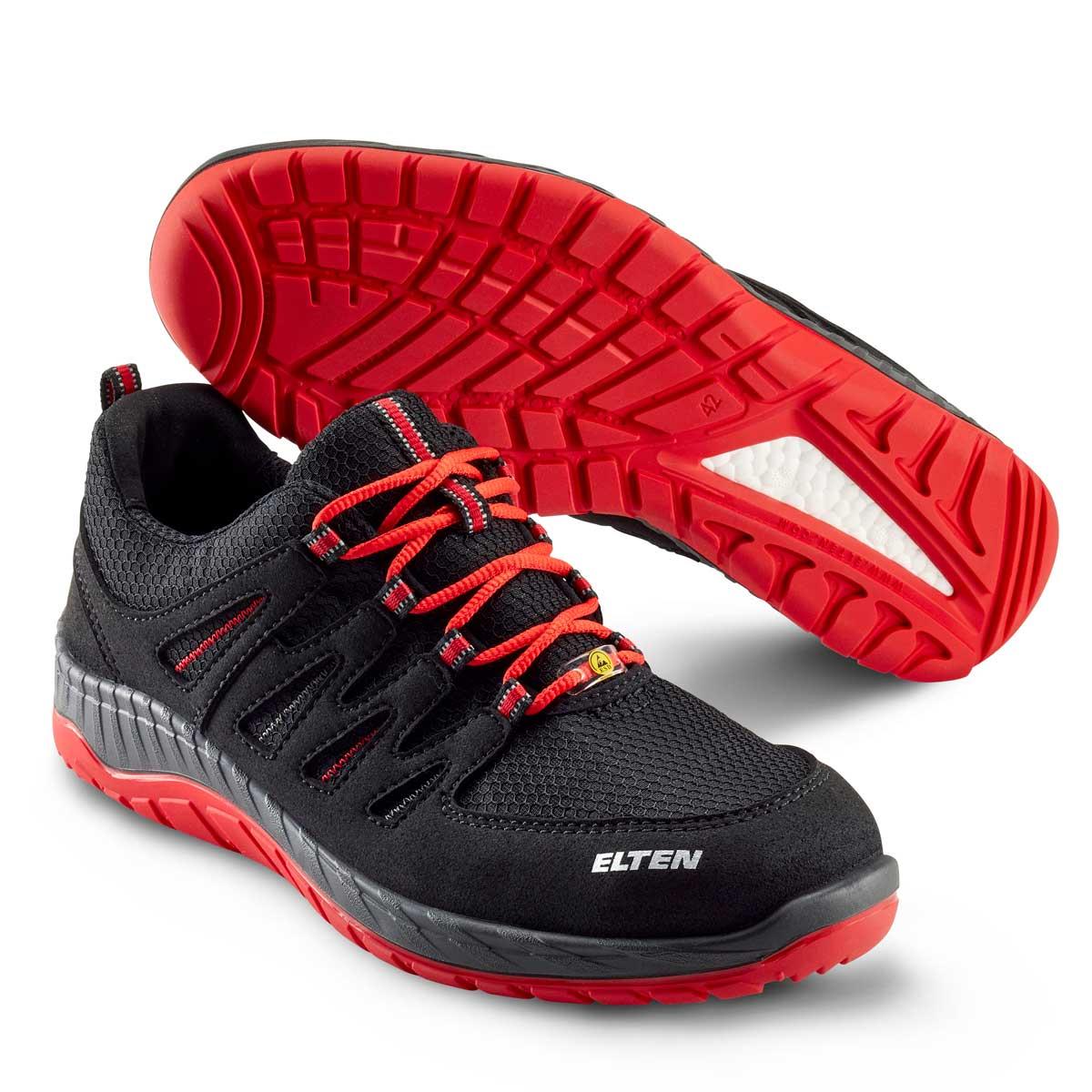 9427822 Elten 729561 Elten Maddox Black-Red Low | Vernesko St&#248;rrelse 35