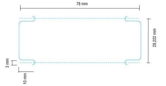 9431975  8410-FA-1 Hylleforkant termo 78x28mm Hvit (2400) Etikett uten lim | 40mm kjerne