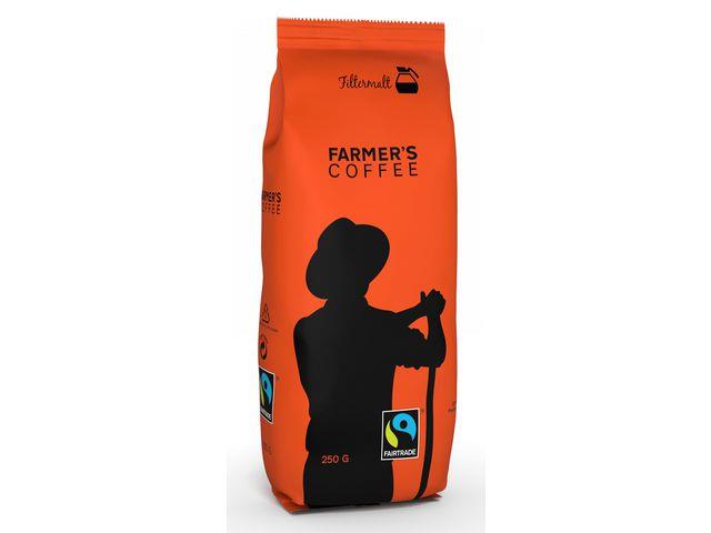 761803  1431816 Kaffe FARMERS Fairtrade filtermalt 250g Kaffe