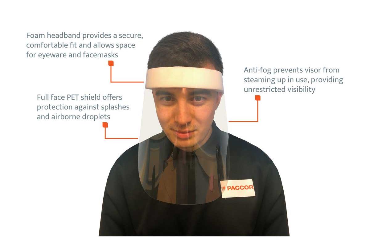 9430379  94542 Visir ansiktsbeskyttelse klar PET Medium Ansiktsskjerm | st&#248;rrelse 47 - 61 cm