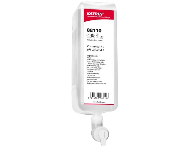 125384 Katrin 88110 H&#229;nds&#229;pe KATRIN Clean flytende 1L Naturlig h&#229;nds&#229;pe 1 liter