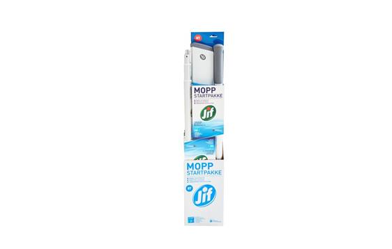 142380  1200291 Moppesett JIF startpakke Engangsmopp | Moppestativ