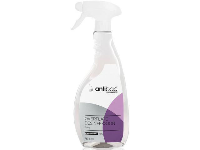 9430125 Antibac 603002 Overflatedesinfeksjon ANTIBAC spray750ml Antibac flytende overflatedesinfeksjon