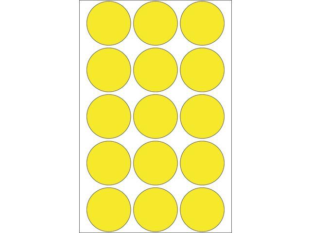 9430536 Herma 2271 Etikett HERMA manuell &#248;32mm gul (480) 