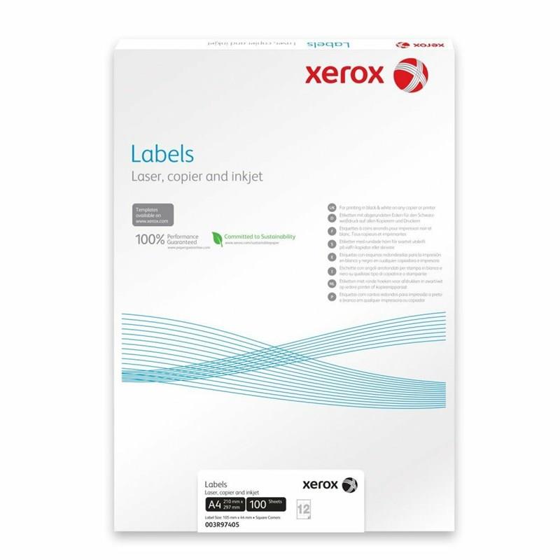 9429857 Xerox 003R97400 Etikett Xerox for laser og ink-jet 210 x 297 mm. 1 etikett pr ark (100)