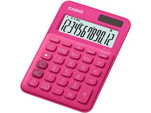 159801 Casio MS-20UC-RD Bordregner CASIO MS-20UC R&#248;d Kalkulator | Lommeregner