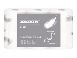 Toalettpapir KATRIN Plus 285 (6) Ekstra mykt og hvitt papir |  pk à 6 rl 